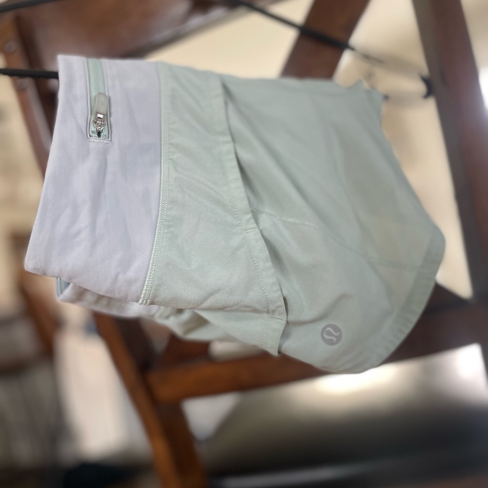 Lululemon Light Green Athletic Shorts